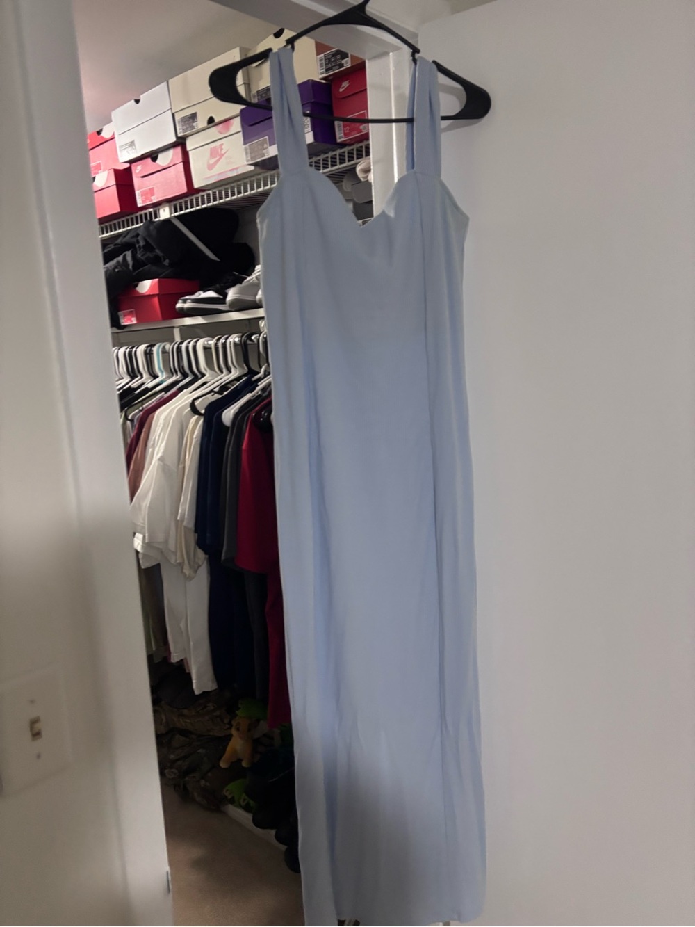 Light Blue Sleeveless Maxi Dress